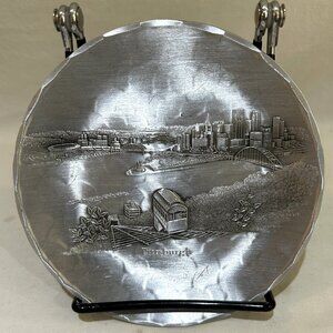 Wendell August Forge Handmade Pittsburgh Incline River Landscape 5.75” Plate